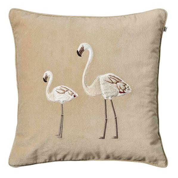 Embroidered best sale flamingo pillow